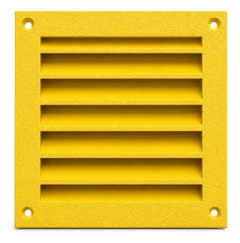 Rejilla Ventilación Cuadrada 10x10cm Petg Amarillo