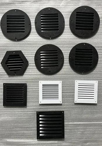 Pack X10 Rejillas Ventilación Surtidas Detalle Estético Negro Y Blanco