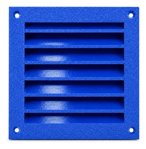 Rejilla Ventilación Cuadrada 10x10cm Petg Azul