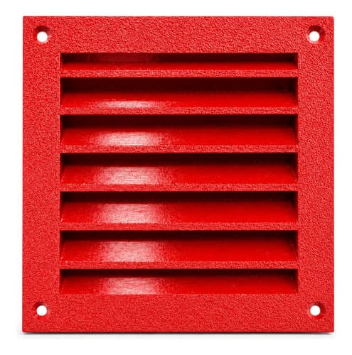 Rejilla Ventilación Cuadrada 10x10cm Petg Rojo