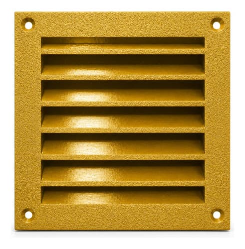 Rejilla Ventilación Cuadrada 10x10cm Petg Dorado Oscuro
