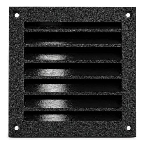 Rejilla Ventilación Cuadrada 10x10cm Petg Negro