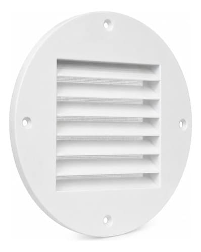 Rejilla Ventilacion Circular 20cm Radio Con Mosquitero Petg Blanco